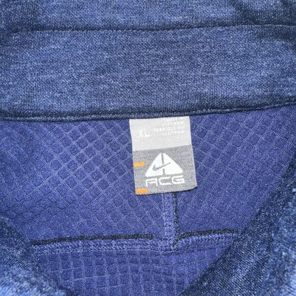 Nike ACG Men's Full-Zip Navy Blie Jacket/sweatshirt Zip Pockets Size XL - Picture 3 of 8